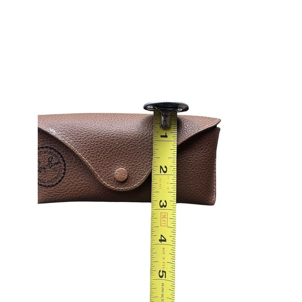 Authentic Ray Ban Unisex Small Glasses Brown Leather Case - Picture 6 of 6